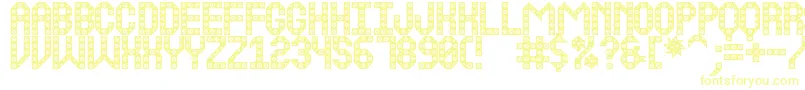 BouldingWorkSt Font – Yellow Fonts on White Background