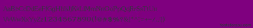 Jasmineupc-fontti – mustat fontit violetilla taustalla