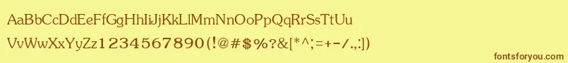 Jasmineupc Font – Brown Fonts on Yellow Background