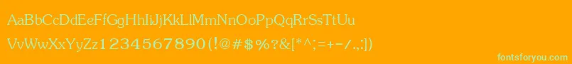 Jasmineupc Font – Green Fonts on Orange Background