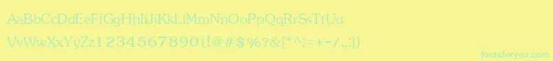 Jasmineupc Font – Green Fonts on Yellow Background
