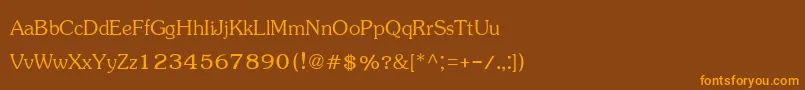 Jasmineupc Font – Orange Fonts on Brown Background