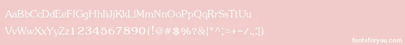 Jasmineupc-fontti – valkoiset fontit vaaleanpunaisella taustalla