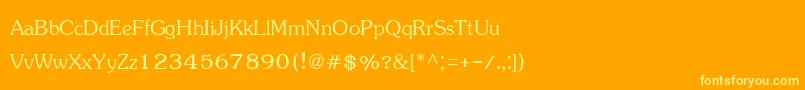 Jasmineupc Font – Yellow Fonts on Orange Background