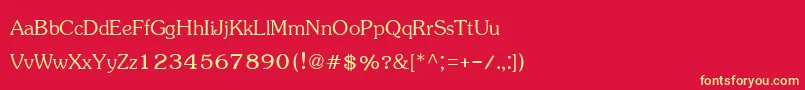 Jasmineupc Font – Yellow Fonts on Red Background