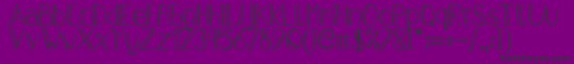 PfsPastelFeather-Schriftart – Schwarze Schriften auf violettem Hintergrund