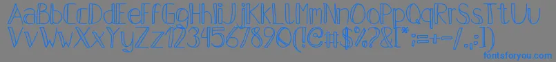 PfsPastelFeather Font – Blue Fonts on Gray Background