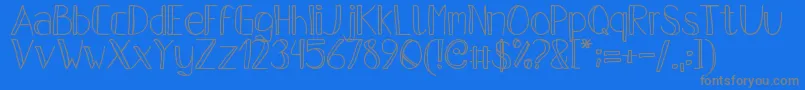 Weitere Informationen zur PfsPastelFeather-Schriftart PfsPastelFeather-Schriftart – Graue Schriften auf blauem Hintergrund
