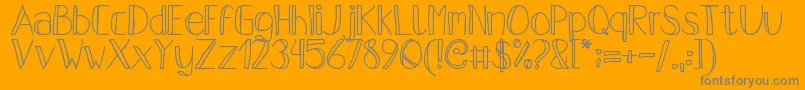 PfsPastelFeather Font – Gray Fonts on Orange Background