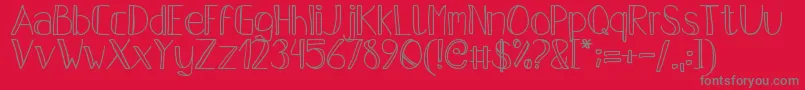 PfsPastelFeather Font – Gray Fonts on Red Background