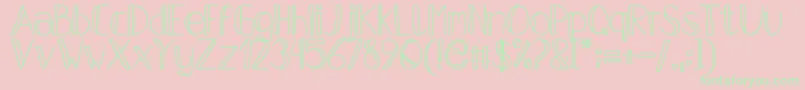 PfsPastelFeather Font – Green Fonts on Pink Background