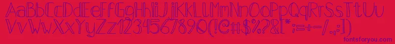 PfsPastelFeather Font – Purple Fonts on Red Background