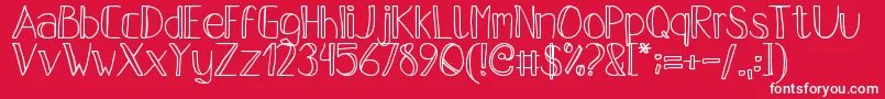 PfsPastelFeather Font – White Fonts on Red Background