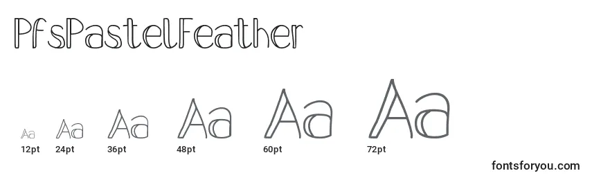PfsPastelFeather font sizes