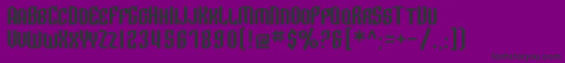 フォントSfArcheryBlackSc – 紫の背景に黒い文字
