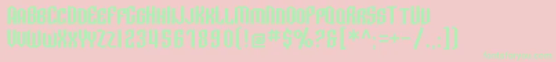 SfArcheryBlackSc Font – Green Fonts on Pink Background