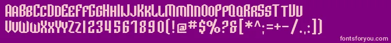 SfArcheryBlackSc Font – Pink Fonts on Purple Background
