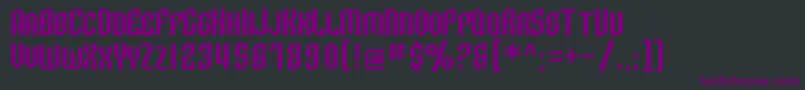 Fonte SfArcheryBlackSc – fontes roxas em um fundo preto