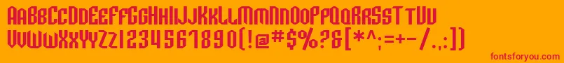 SfArcheryBlackSc Font – Red Fonts on Orange Background