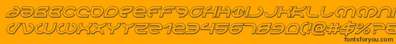 Aetherfox3Dital Font – Black Fonts on Orange Background