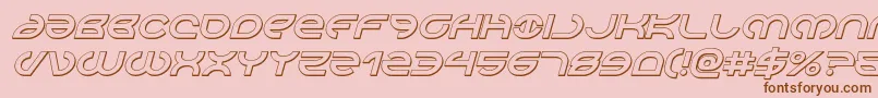 Aetherfox3Dital Font – Brown Fonts on Pink Background