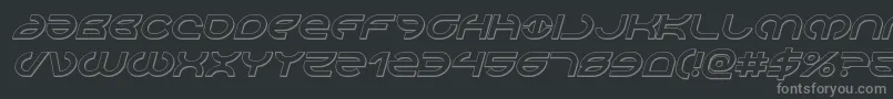 Czcionka Aetherfox3Dital – szare czcionki na czarnym tle