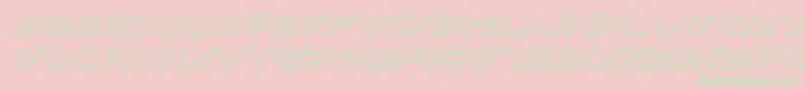 Aetherfox3Dital Font – Green Fonts on Pink Background