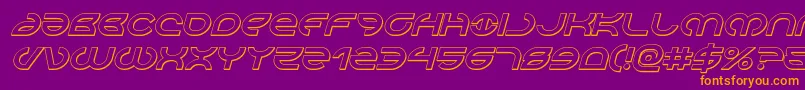 Aetherfox3Dital Font – Orange Fonts on Purple Background