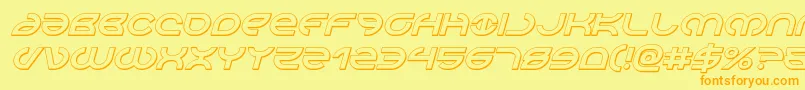 Aetherfox3Dital Font – Orange Fonts on Yellow Background