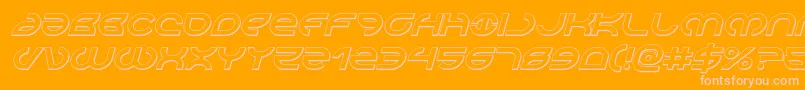 Czcionka Aetherfox3Dital – różowe czcionki na pomarańczowym tle