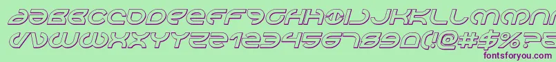 Aetherfox3Dital Font – Purple Fonts on Green Background