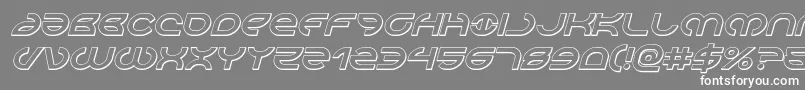 Aetherfox3Dital Font – White Fonts on Gray Background