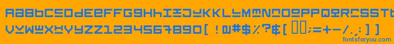 Keysrg Font – Blue Fonts on Orange Background