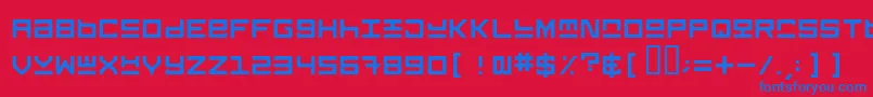 Keysrg Font – Blue Fonts on Red Background