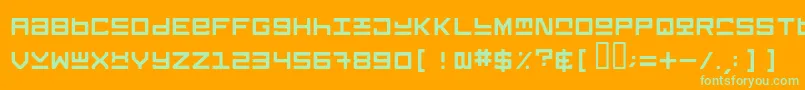 Keysrg Font – Green Fonts on Orange Background