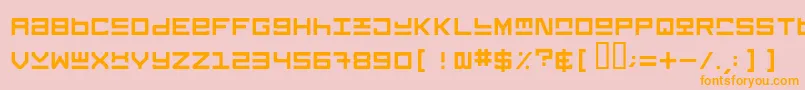 Keysrg Font – Orange Fonts on Pink Background