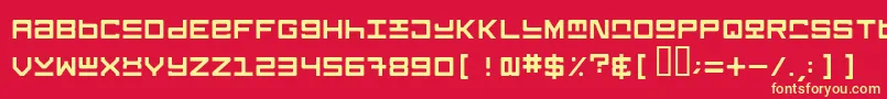 Keysrg Font – Yellow Fonts on Red Background