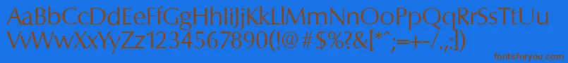 ColumbiaserialLightRegular Font – Brown Fonts on Blue Background