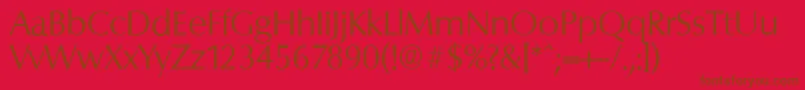 ColumbiaserialLightRegular Font – Brown Fonts on Red Background