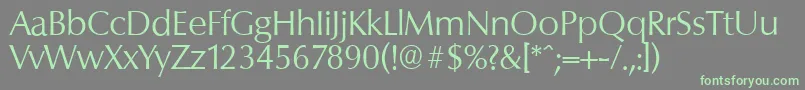 ColumbiaserialLightRegular Font – Green Fonts on Gray Background