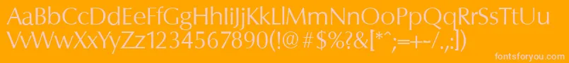 ColumbiaserialLightRegular Font – Pink Fonts on Orange Background