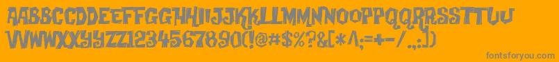 Creaky Font – Gray Fonts on Orange Background