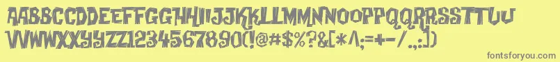 Creaky Font – Gray Fonts on Yellow Background