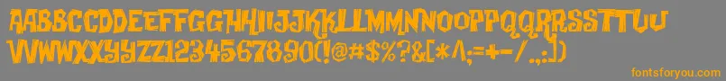 Creaky Font – Orange Fonts on Gray Background