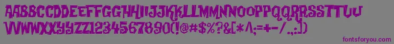 Creaky Font – Purple Fonts on Gray Background