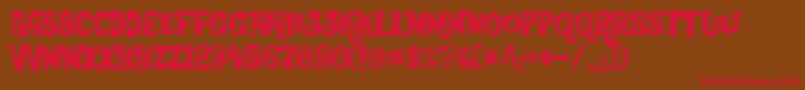 Creaky Font – Red Fonts on Brown Background