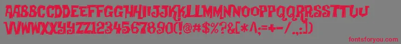 Creaky Font – Red Fonts on Gray Background