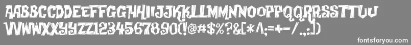 Creaky Font – White Fonts on Gray Background