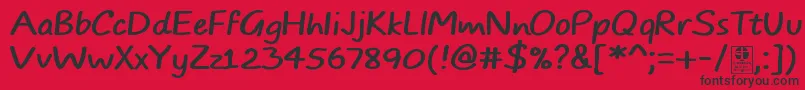 TypoComicsDemo Font – Black Fonts on Red Background