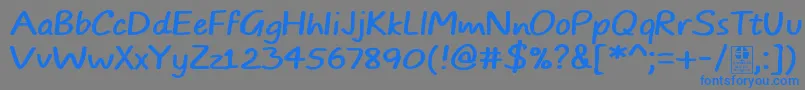 TypoComicsDemo Font – Blue Fonts on Gray Background